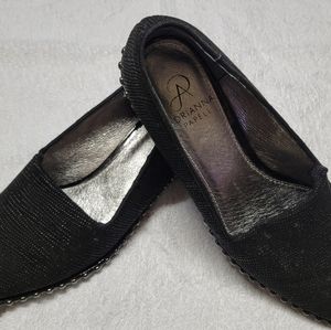 Adrianna Papell Black Studded Flats